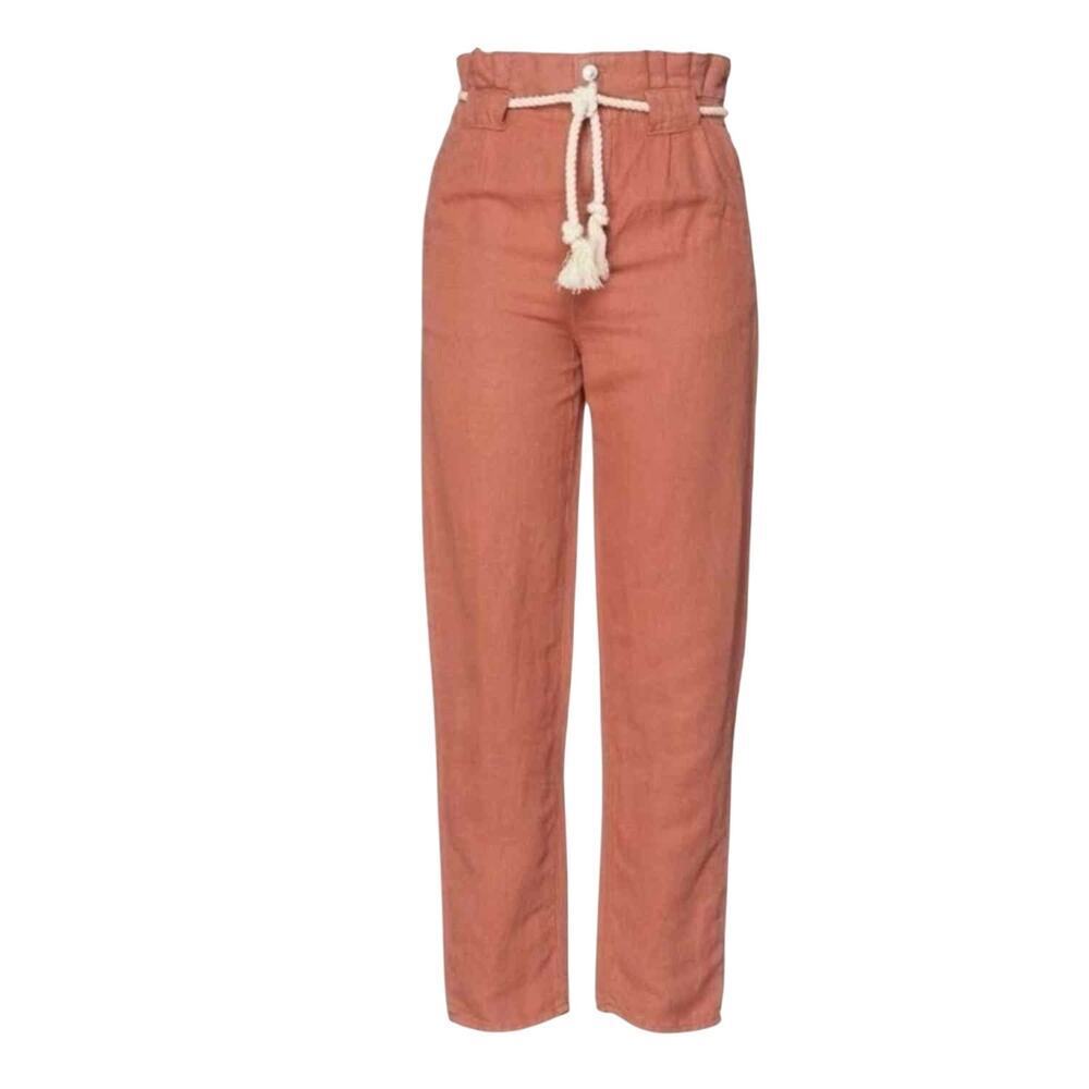 Veronica Beard Jeans Karter Pleated Crop Pant Size 4 Mocha